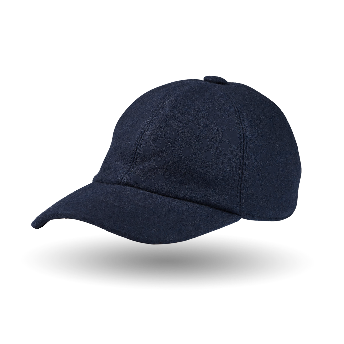 Fedeli Navy Blue Felted Cashmere Cap Feature
