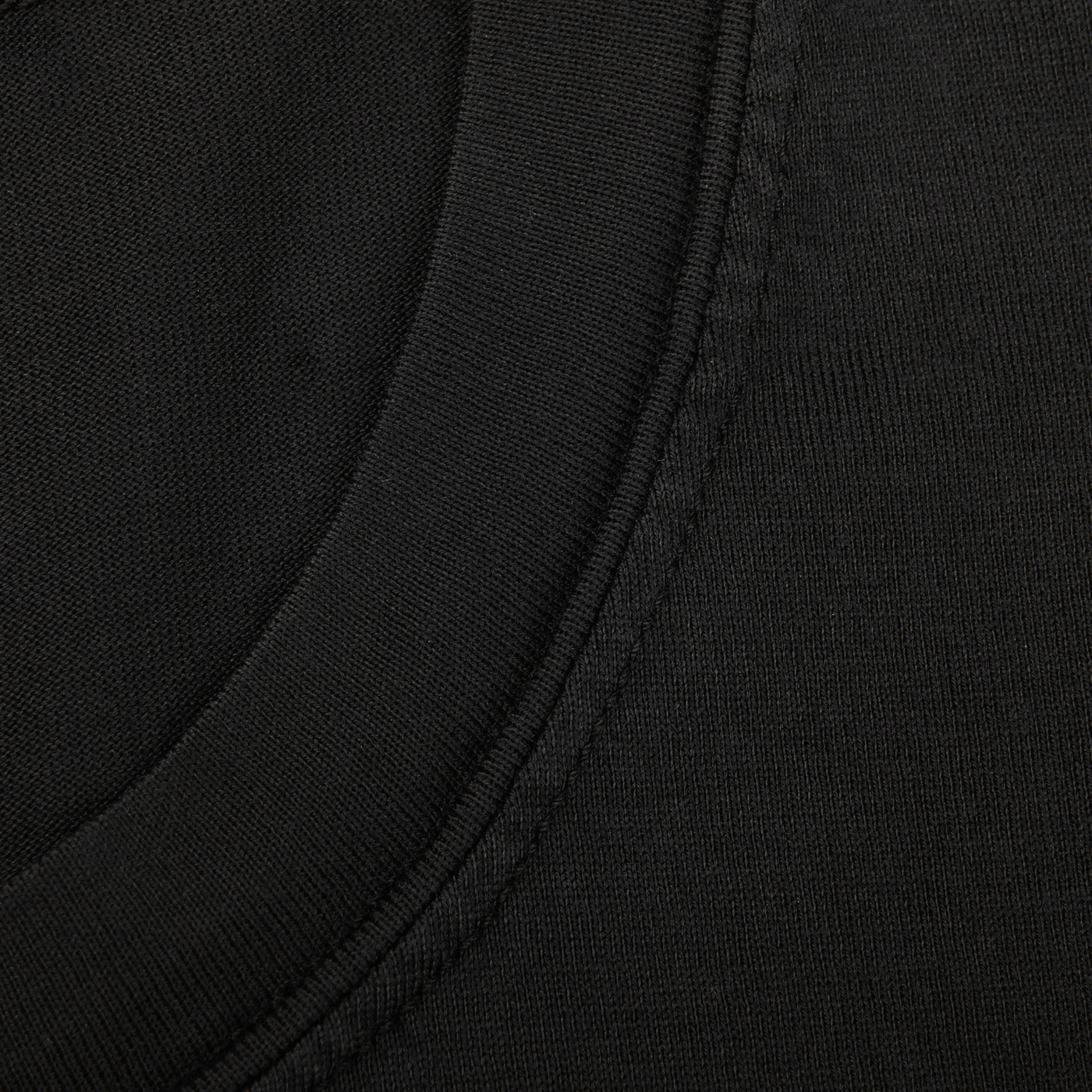 Fedeli Washed Black Organic Cotton Jersey T-Shirt Brim