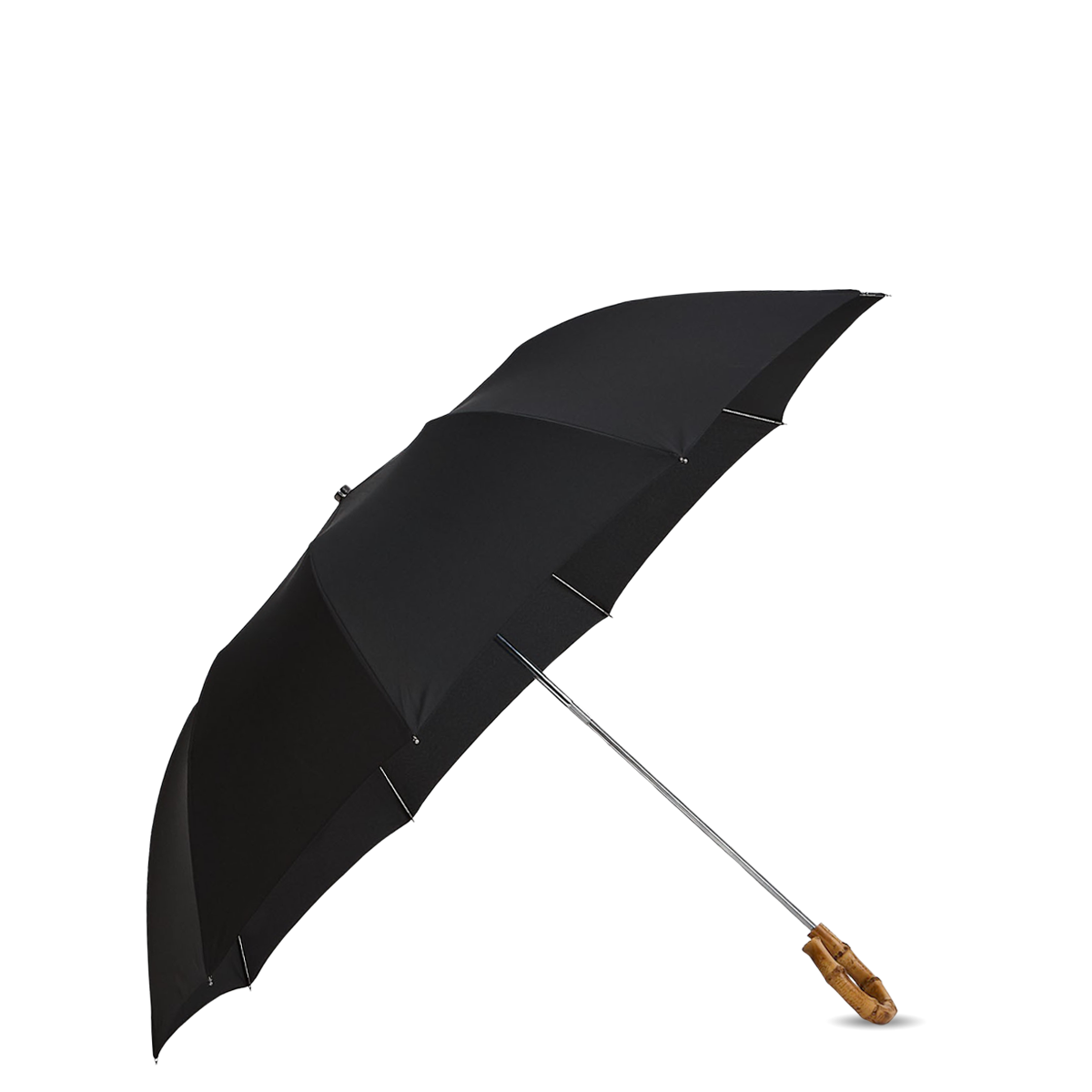 Fox Umbrellas | Black Telescopic Whangee Handle Umbrella