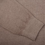 Gran Sasso Light Brown Vintage Merino Wool Zip Cardigan Cuff