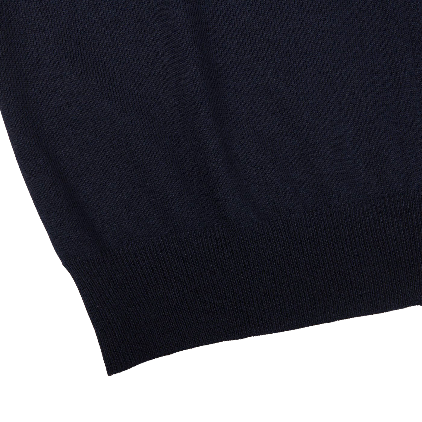 Gran Sasso Navy Extrafine Merino Wool Zip Cardigan Edge