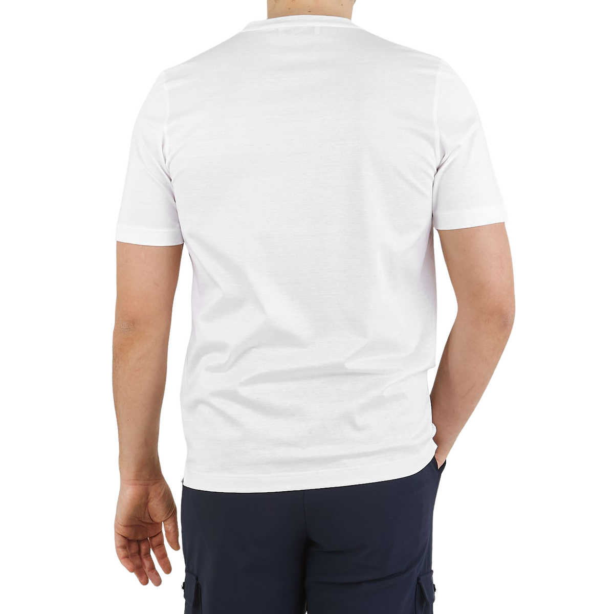 Gran Sasso White Cotton Filo Scozia T Shirt Baltzar