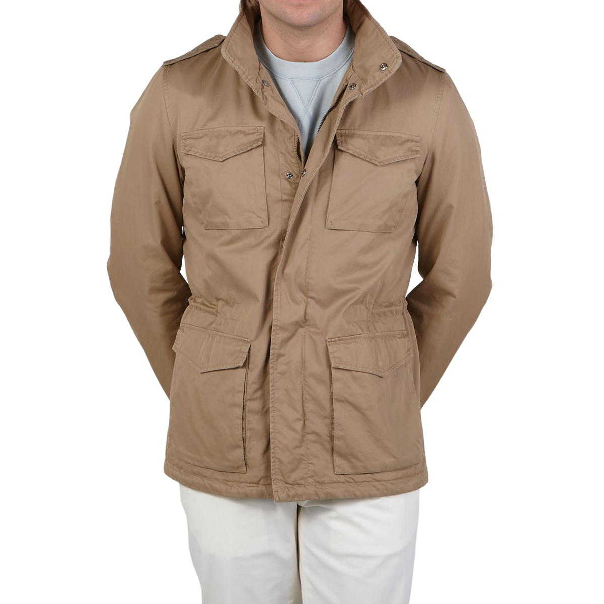 Herno | Khaki Washed Cotton Field Jacket