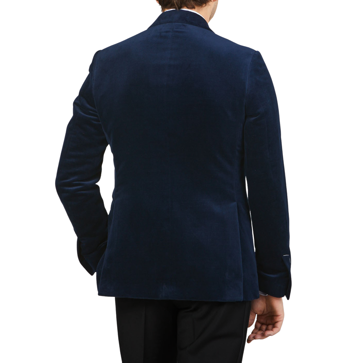 Men's Blue Velvet Blazer 2 Button Blazer Velvet Dinner Jacket Elegant Coat  Smoking Jacket -  Singapore