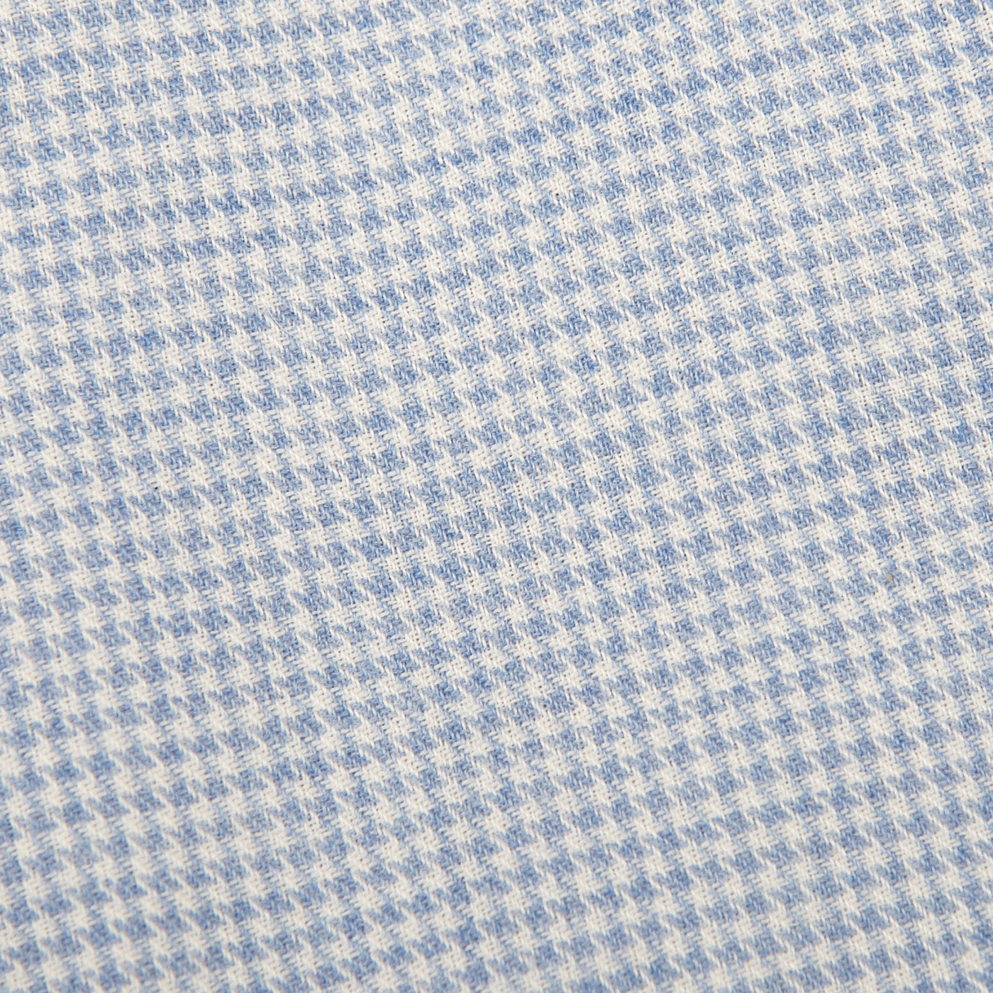 Mazzarelli Blue Puppytooth Organic Cotton BD Slim Shirt Fabric