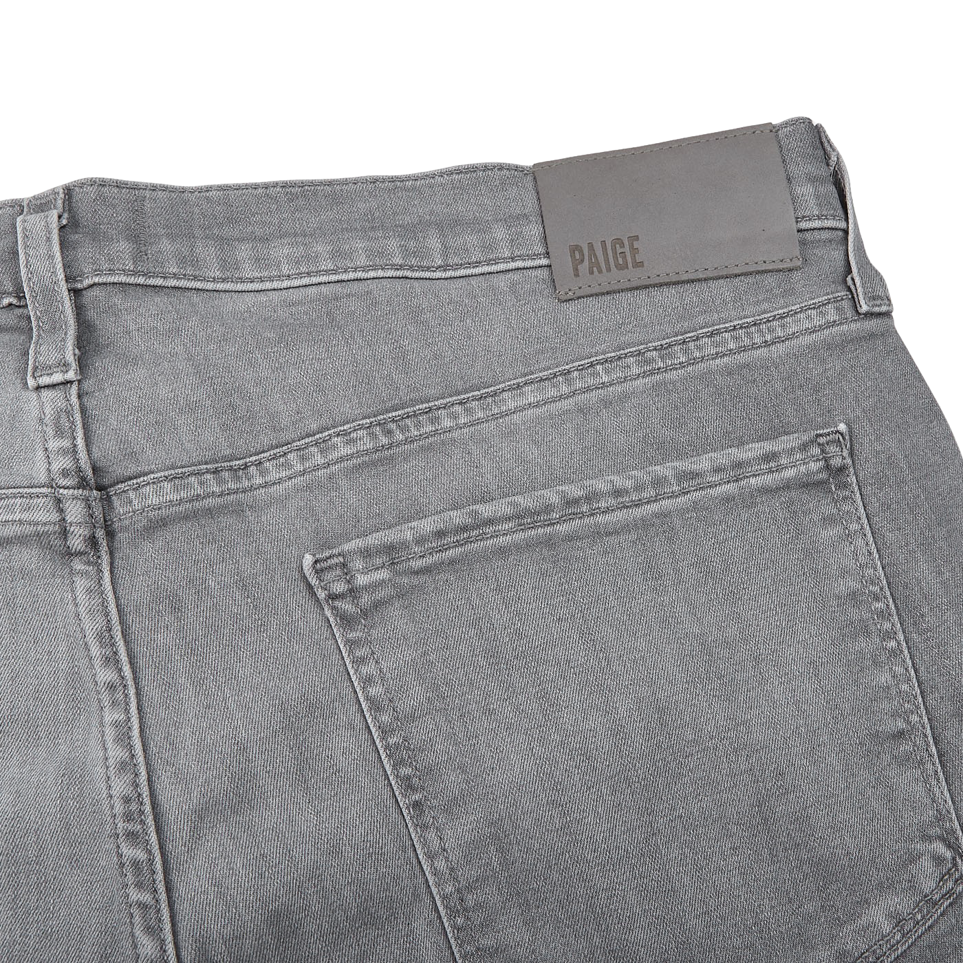 Paige Light Grey Cotton Stretch Lennox Jeans Pocket