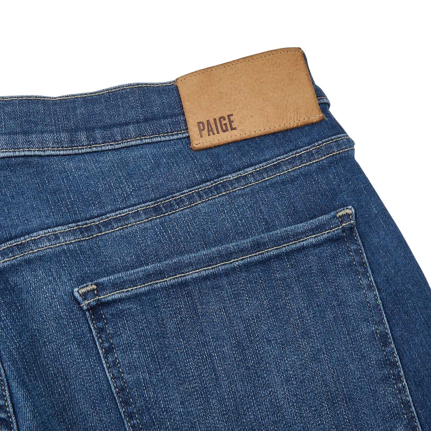 Paige Mulholland Blue Cotton Stretch Lennox Jeans Pocket