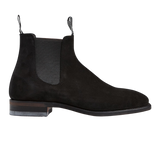 R.M Williams Black Suede Leather Blaxland G Boots Side