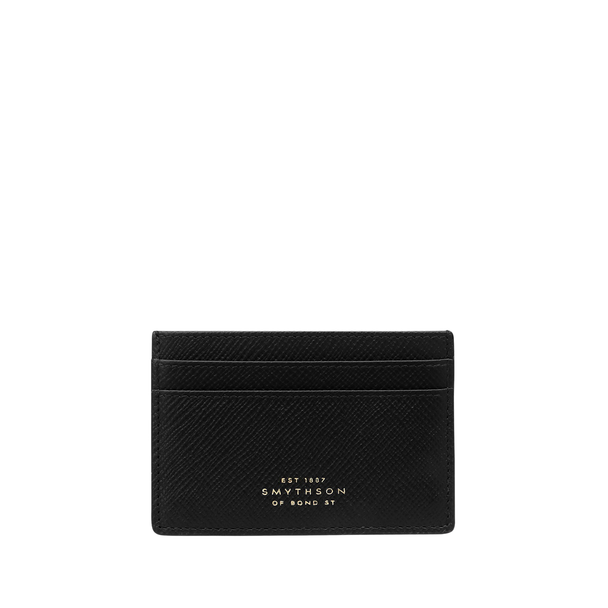 Smythson | Black Panama Leather Flat Card Holder – Baltzar