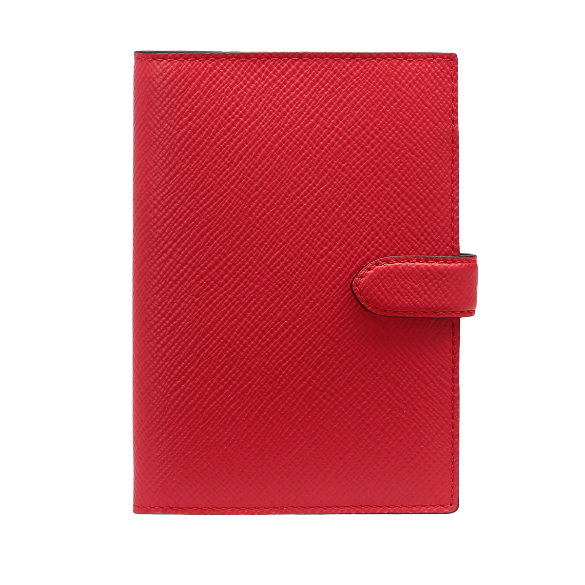 Smythson  Scarlet Red Panama Leather Passport Wallet – Baltzar