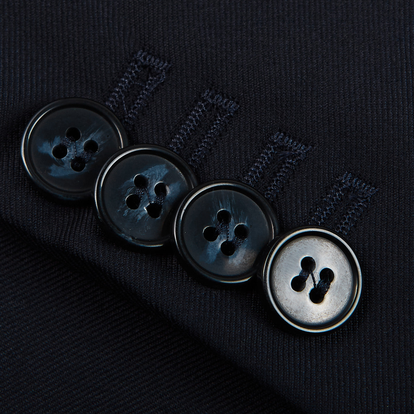 Studio 73 Navy Super 130s Wool Suit Blazer Button