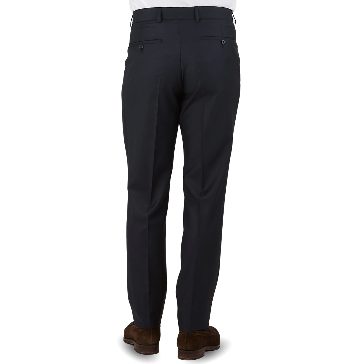 Studio 73 Navy Super 130s Wool Suit Trousers Back.png1