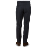 Studio 73 Navy Super 130s Wool Suit Trousers Back.png1