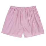 Sunspel Red Stripe Cotton Poplin Boxer Shorts Feature