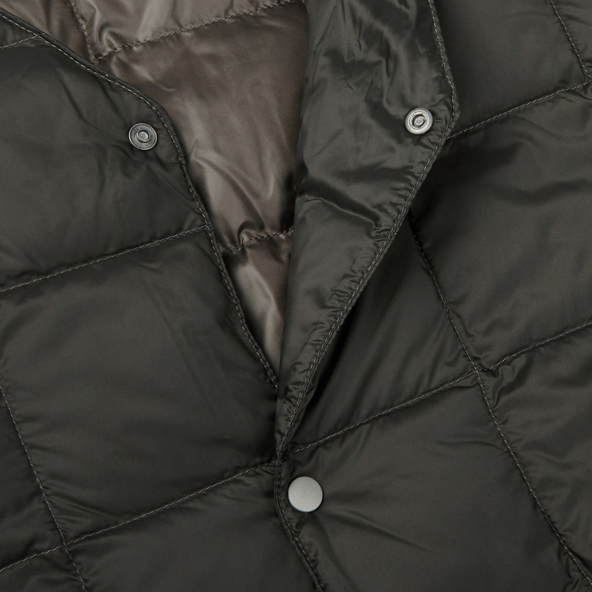 Taion | Charcoal Grey Nylon Down Padded Jacket