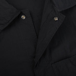 Ten C Black Washed Nylon Mid-Layer Overshirt Open
