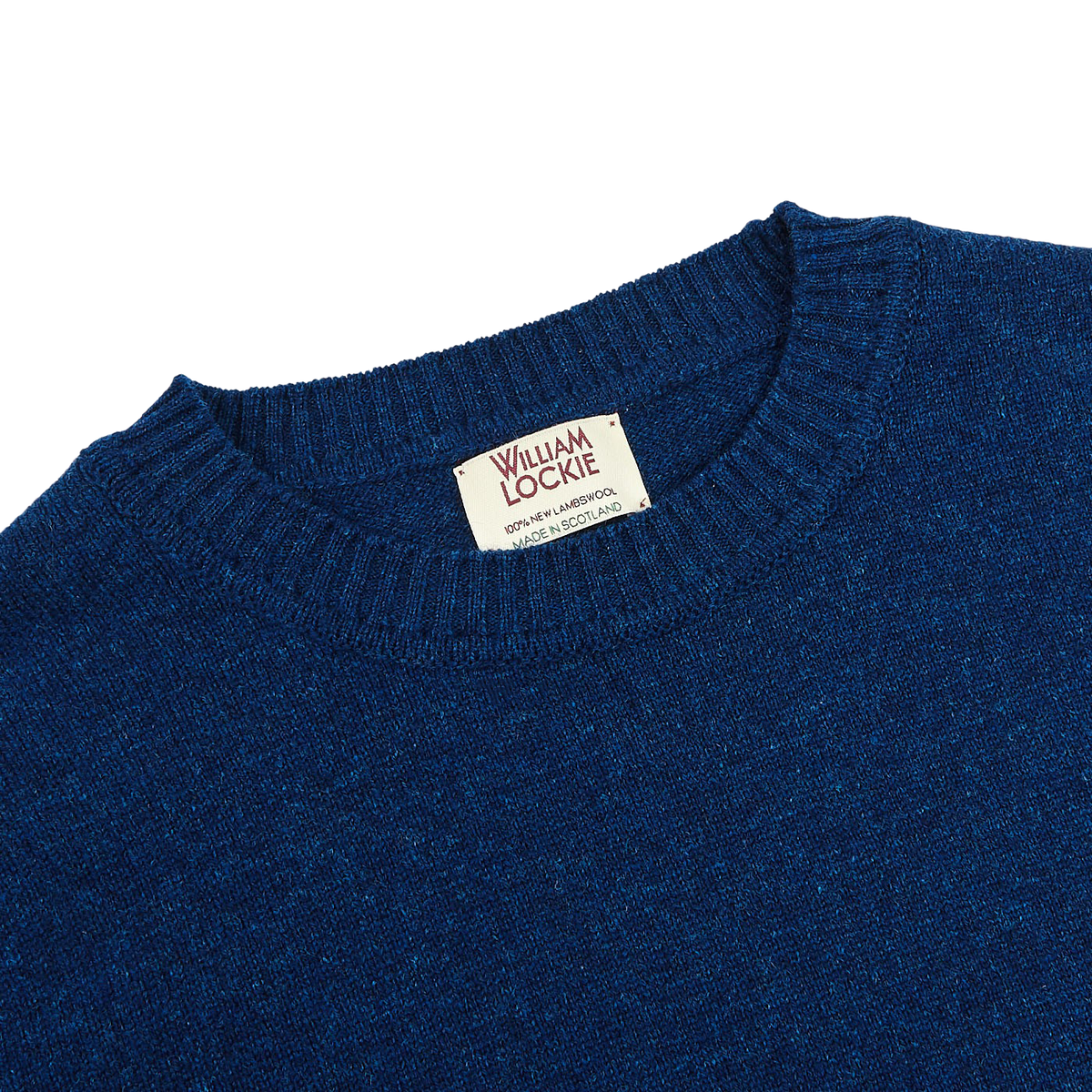 William Lockie | Regatta Blue Crew Neck Lambswool Sweater