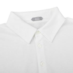 Zanone White Ice Cotton Polo Shirt Collar1