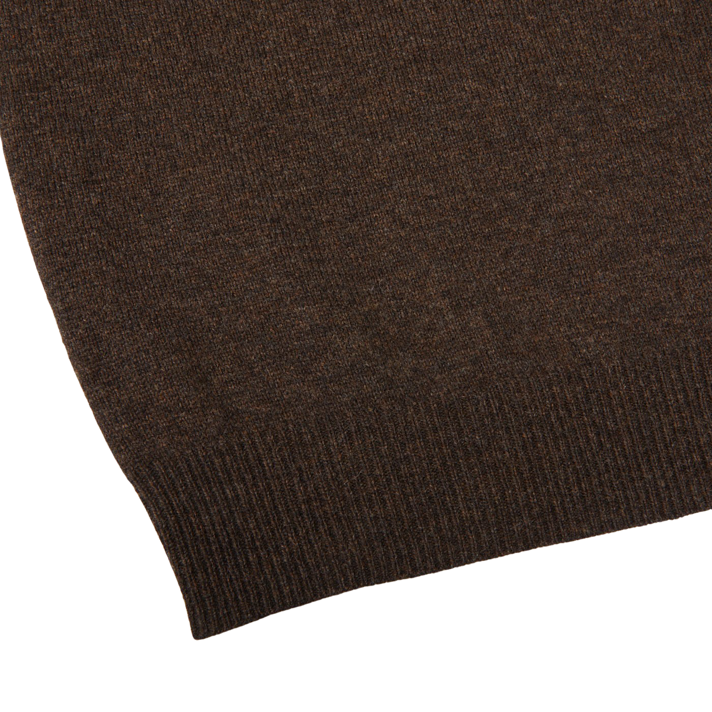 Alan Paine Cocoa Brown Lambswool V Neck Baltzar