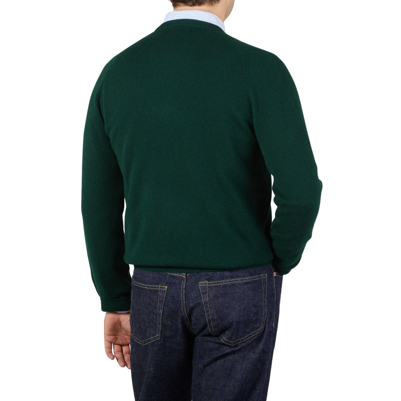 Alan Paine | Tartan Green Lambswool Crew Neck – Baltzar