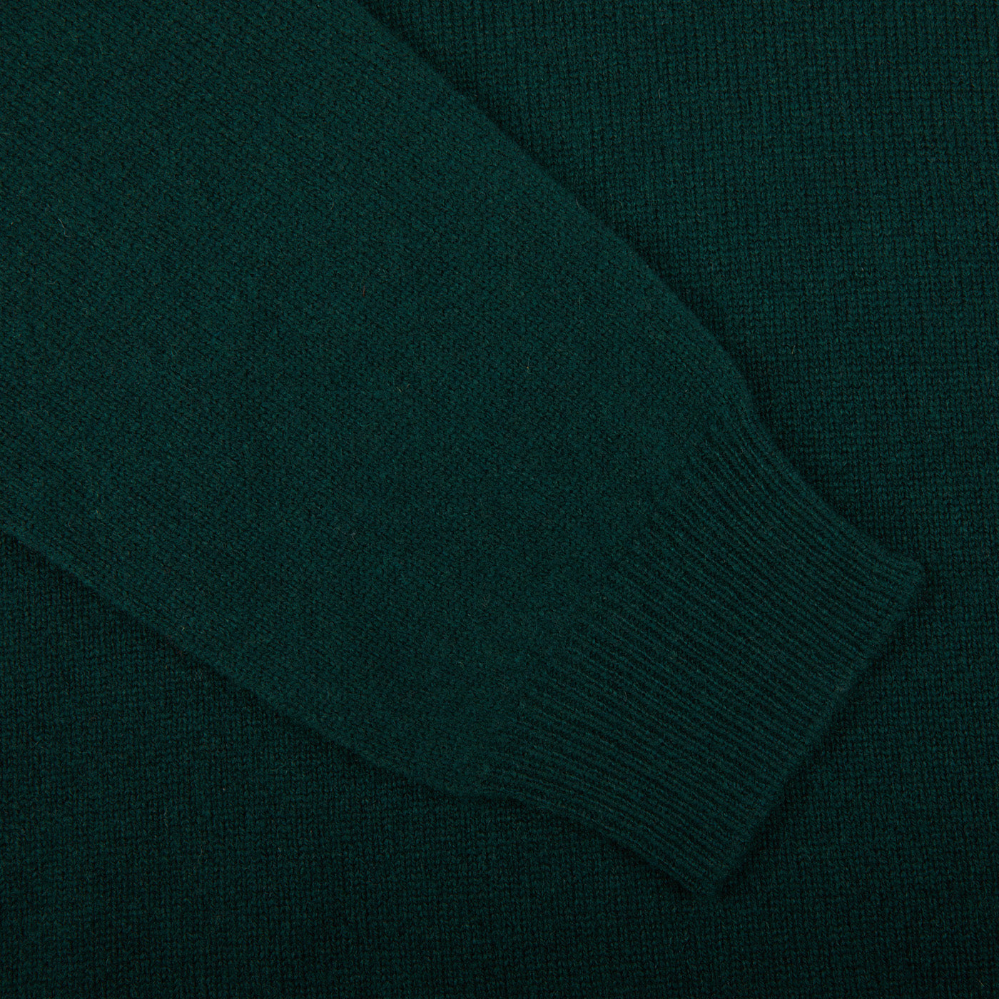 Alan Paine Tartan Green Lambswool Crew Neck Cuff