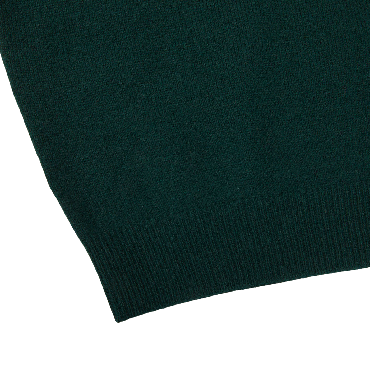 Alan Paine Tartan Green Lambswool Crew Neck Edge