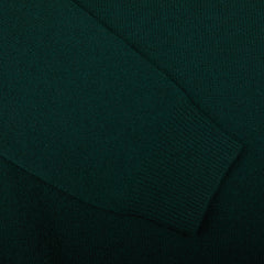 Alan Paine Tartan Green Lambswool V-Neck Cuff