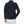 The back view of a man wearing an Alan Paine Navy Blue Luxury Cotton Knitted Overshirt.