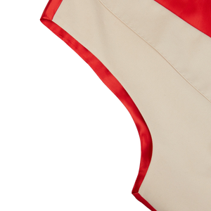 A close up of a Light Beige Cotton Twill DB Waistcoat bikini from Alexander Kraft Monte Carlo.
