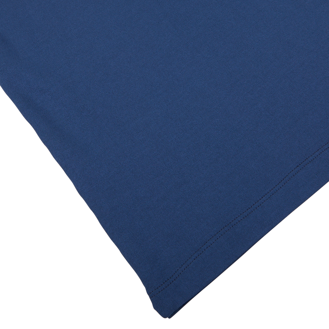 Blue Dark Blue Cotton Jersey Capri Collar Polo Shirt with visible stitching on a white background by Altea.