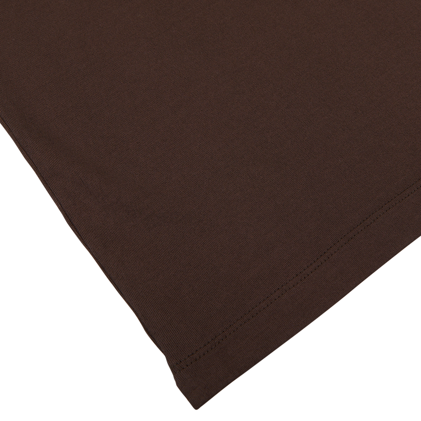 A close-up of a folded dark brown, pure cotton Altea Capri Collar Polo Shirt with visible stitching on a white surface.