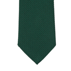 Amanda Christensen Bottle Green Grenadine Grossa Lined Silk Tie Feature