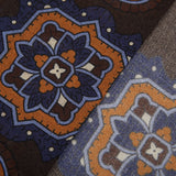 Amanda Christensen Brown Geometrical Printed Wool Scarf Fabric