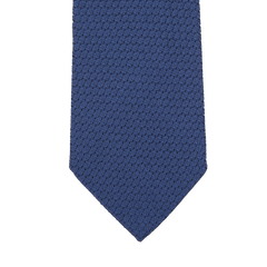 Amanda Christensen Napoli Blue Grenadine Grossa Lined Silk Tie Feature