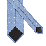 A Light Blue White Dot Silk Lined Tie by Amanda Christensen.
