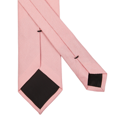 A close up of an Amanda Christensen Pink Matte Silk Lined Tie.