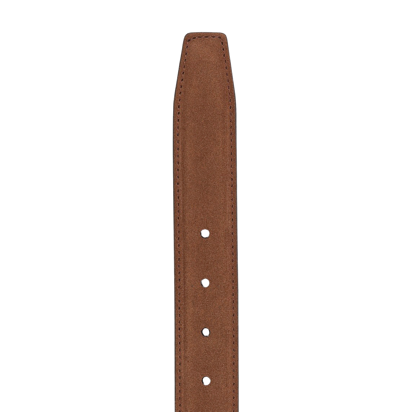 The Anderson's Light Brown Suede Leather 30mm Belt has visible stitching and multiple holes, ideal for a casual look.