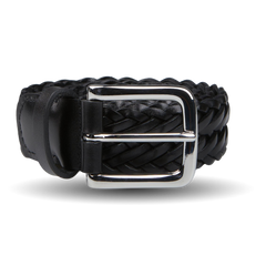 Anderson's Black Fine Braided Leather 30mm Belt Feature