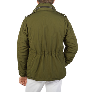 Aspesi Dark Green Nylon Padded Field Jacket Back