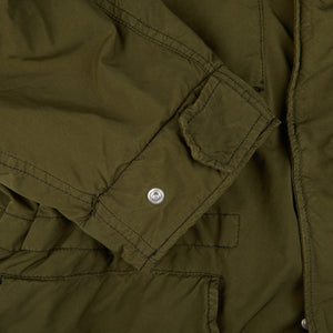 Aspesi Dark Green Nylon Padded Field Jacket Cuff