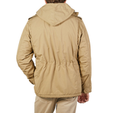 Aspesi Light Beige Nylon Padded Field Jacket Back