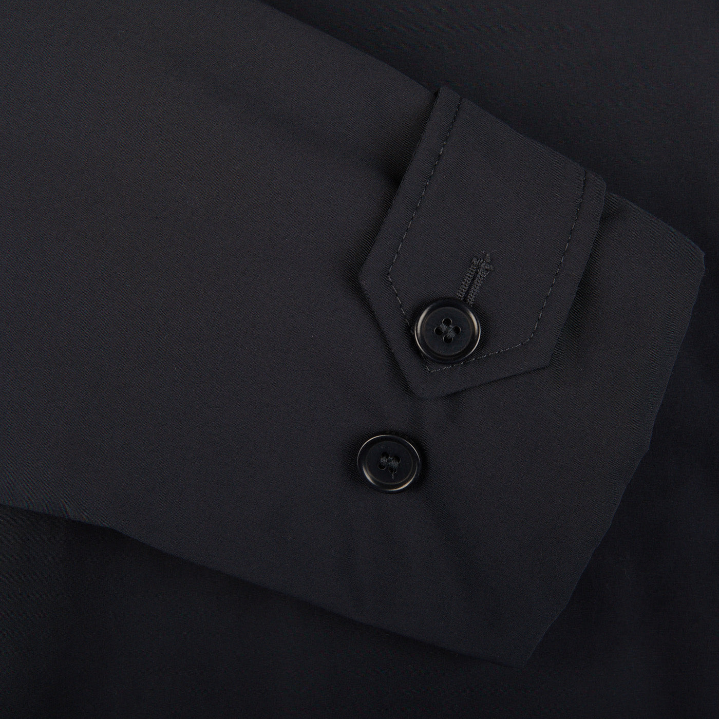 Aspesi Navy Blue Cotton Thermore Impermeabile Coat Cuff