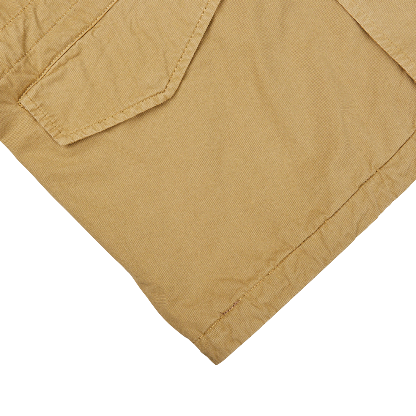 A close-up of Aspesi khaki beige cotton mini field jacket.