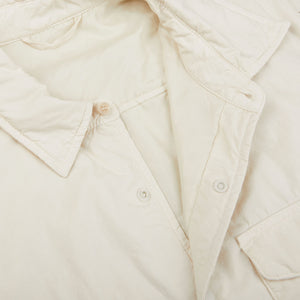 A close up image of an Off-White Cotton Padded Overshirt from Aspesi.