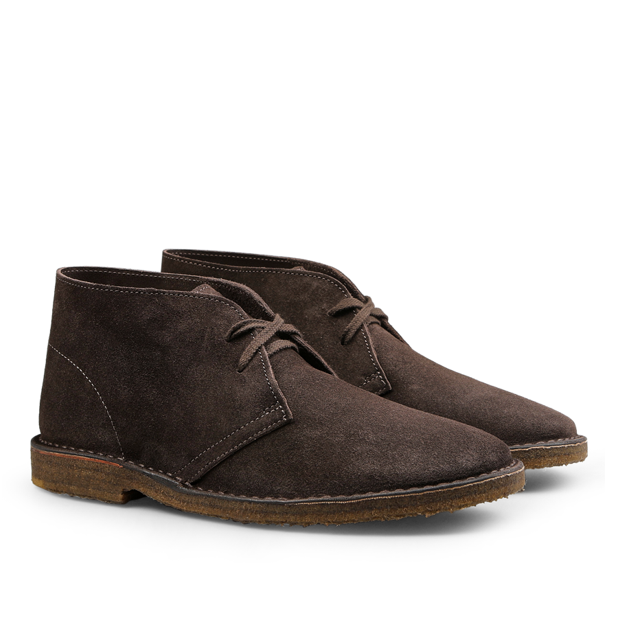 Introducing the Testa di Moro Suede Leather Montflex Boots by Astorflex, a premium pair of desert boots featuring laces and a stylish side view.