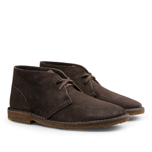 Introducing the Testa di Moro Suede Leather Montflex Boots by Astorflex, a premium pair of desert boots featuring laces and a stylish side view.