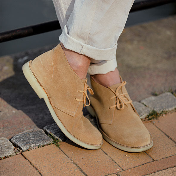 Clarks wheat hot sale suede