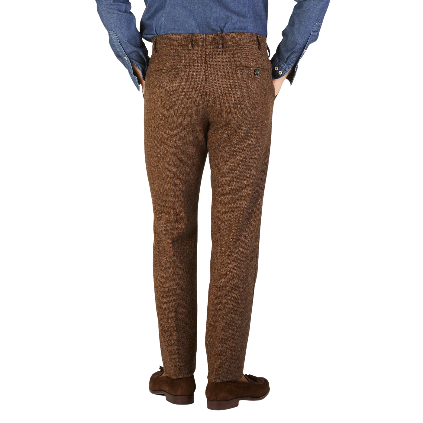 Men's Casual Trousers Zipper Pockets Chic Slim Fit Straight - Temu United  Kingdom