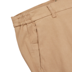 Berwich Camel Beige Cotton Stretch Chinos Side