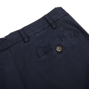 Berwich Dark Blue Cotton Stretch Chinos Pocket